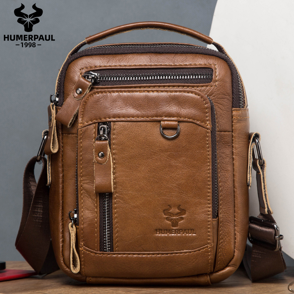 Structured Handbag Work - ヒューマンポール-男性用ショルダーストラップ付きメッセンジャーバッグ,100% 本革,仕事用スモールビジネスクロスボディハンドバッグ,男性用トラベルバッグ