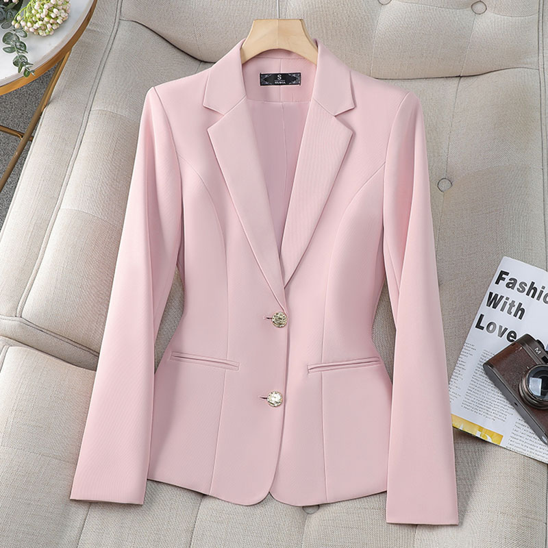 Women Formal Wear Winter - 新しいファッション女性フォーマルブレザーレディースシングルブレスト長袖作業服コート春秋ジャケット女性スーツアウター