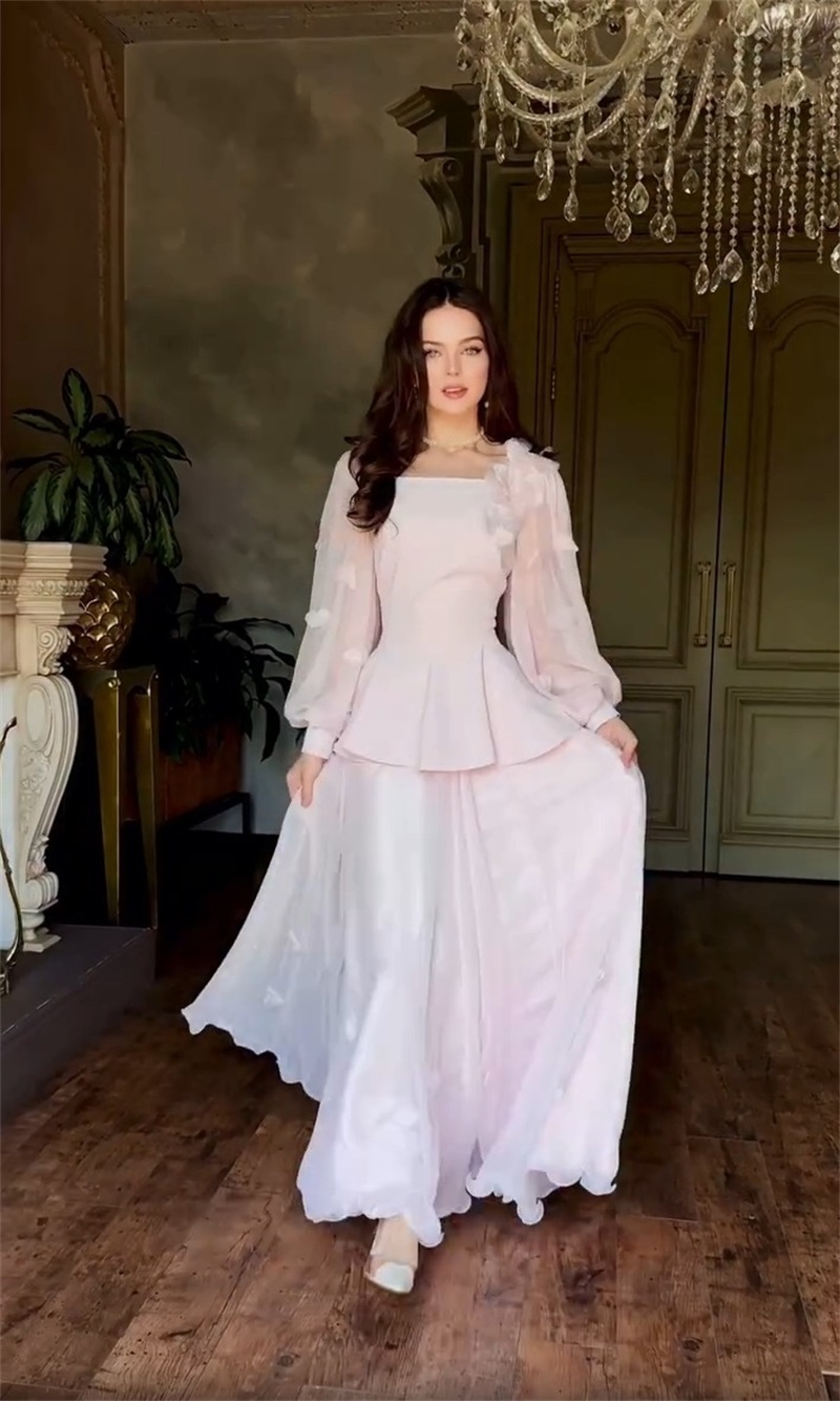 Women Formal Wear With Skirt - アラビア女性用スーツスカートセット2点 ブレザー+プロムドレス 3Dフラワーレースアップ ウェディングパーティガウン フォーマルオフィスレディーゲスト誕生日ローブ