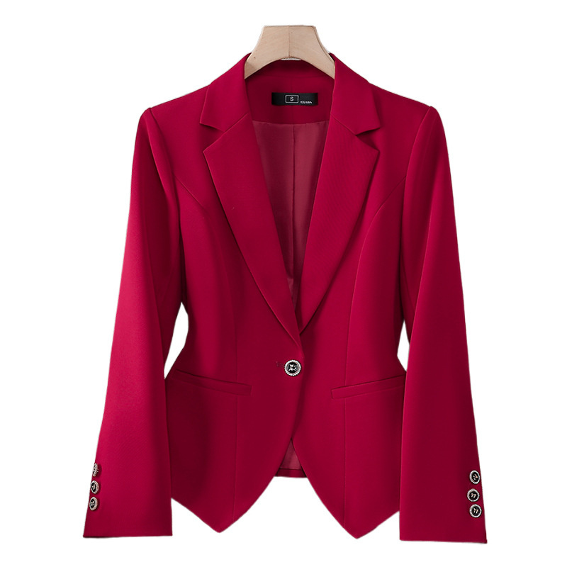 新しいファッション女性フォーマルブレザー女性赤白黒オフィスス - Women Formal Wear Winter のレビューと価格