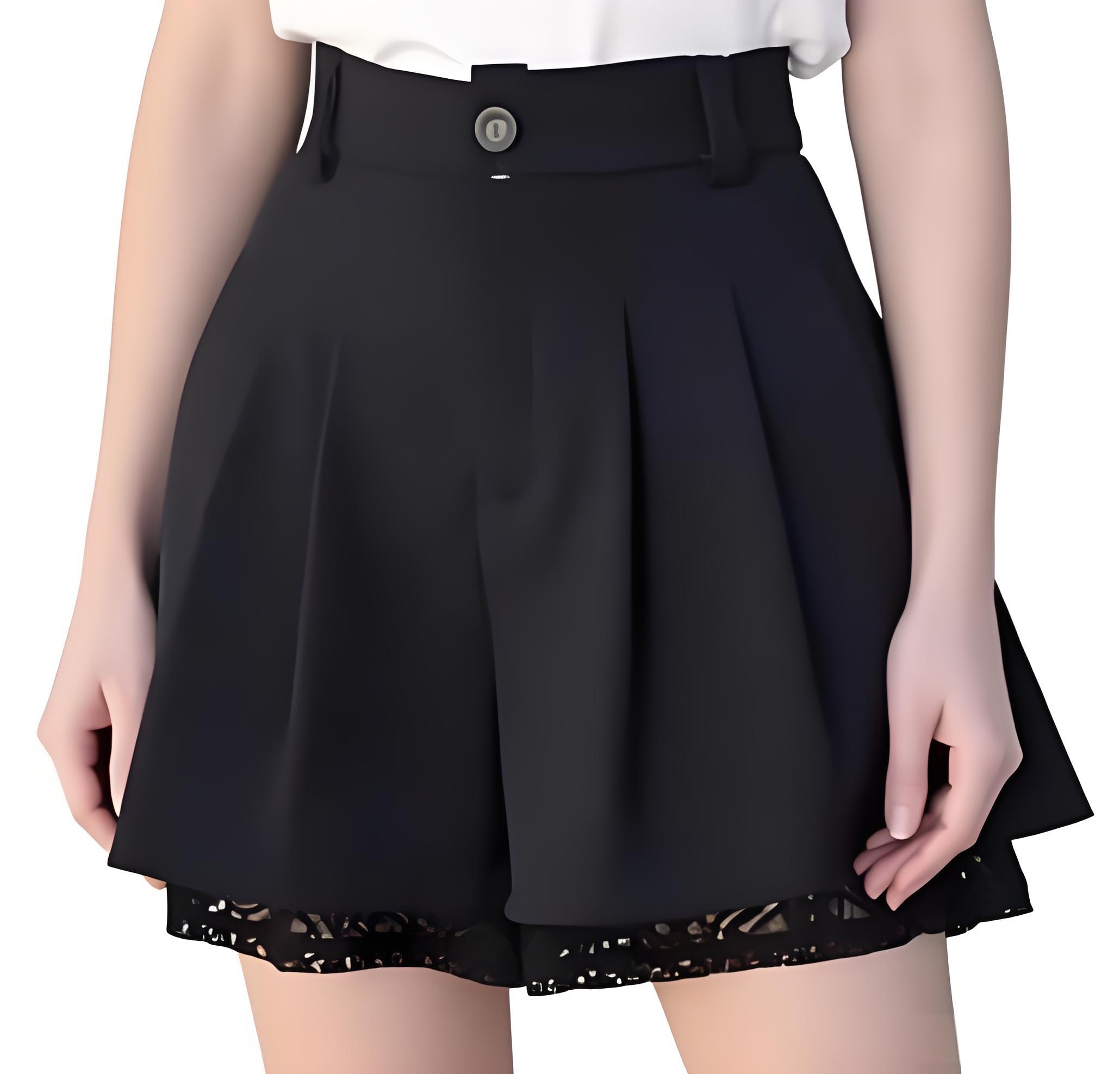 女性用ハイウエスト仕立てトラウザーズキュロットプリーツワイド - Women Formal Wear With Skirt のレビューと価格