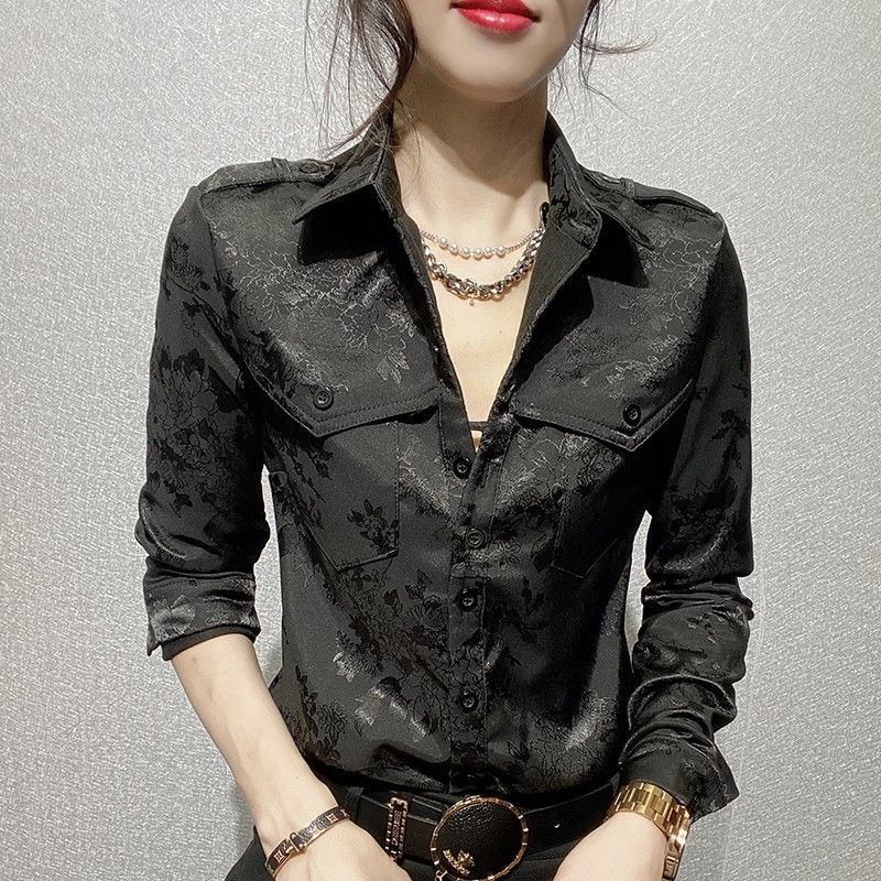 女性トップス春と秋のフル長袖女性のシャツブラウスオフィス服着 - Women Formal Wear Outfits のレビューと価格