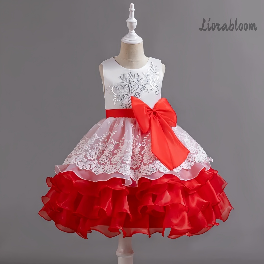 女の子用ドレス 大きなリボン付き ノースリーブフォーマルガウ - Women Formal Wear For Party のレビューと価格
