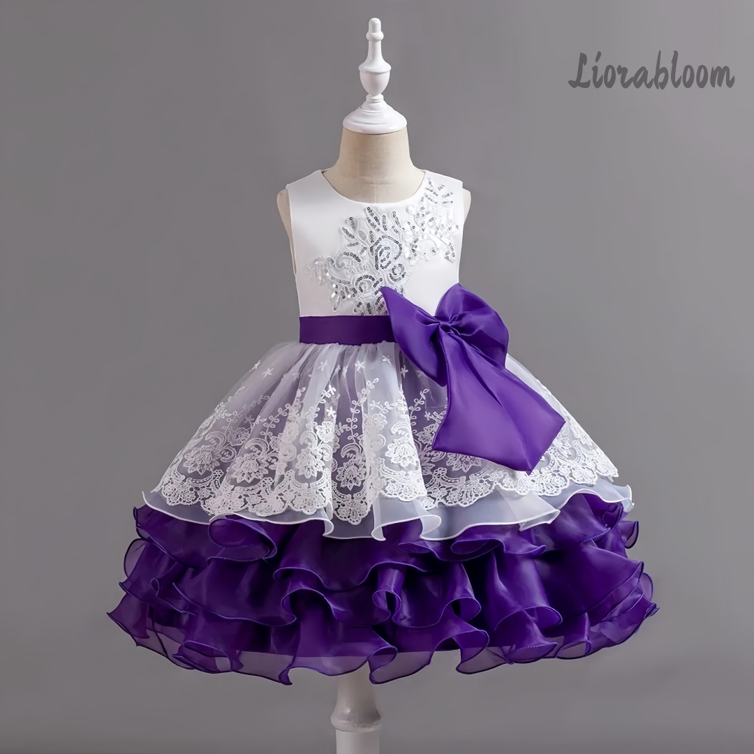 女の子用ドレス 大きなリボン付き ノースリーブフォーマルガウ - Women Formal Wear For Party のレビューと価格
