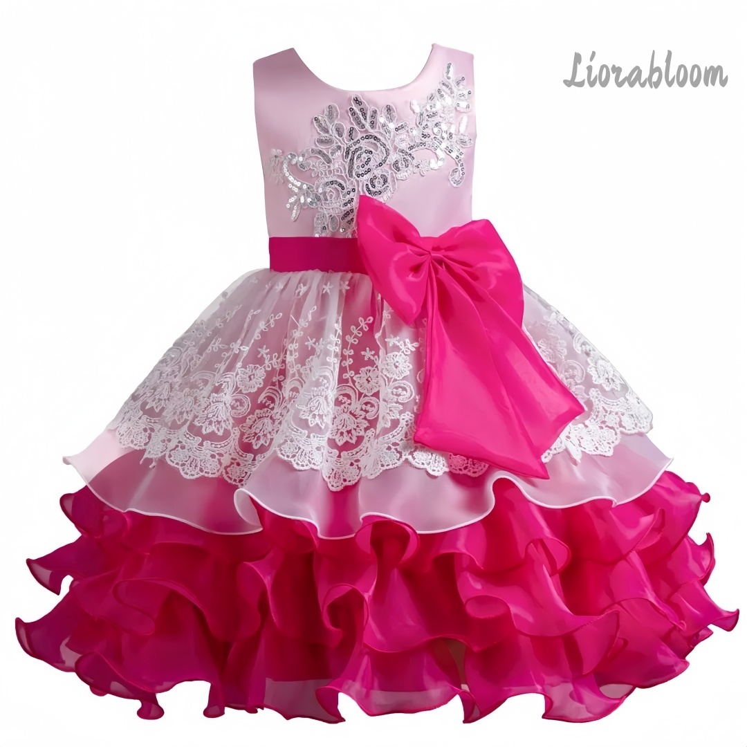 女の子用ドレス 大きなリボン付き ノースリーブフォーマルガウ - Women Formal Wear For Party のレビューと価格