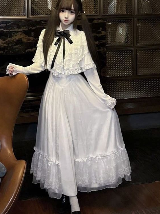 半袖リボンレースドレス ホワイト スリム マキシスカート ス - Women Formal Wear With Skirt のレビューと価格