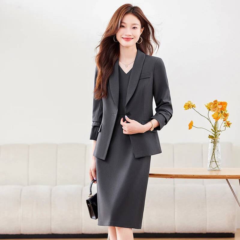 高品質生地のレディースビジネススーツ、ドレスとジャケットコー - Women Formal Wear Winter のレビューと価格