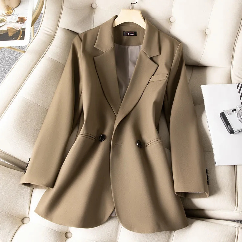 女性のためのフォーマルなブレザー,新しいピンクの黒の女性の長 - Women Formal Wear Winter のレビューと価格