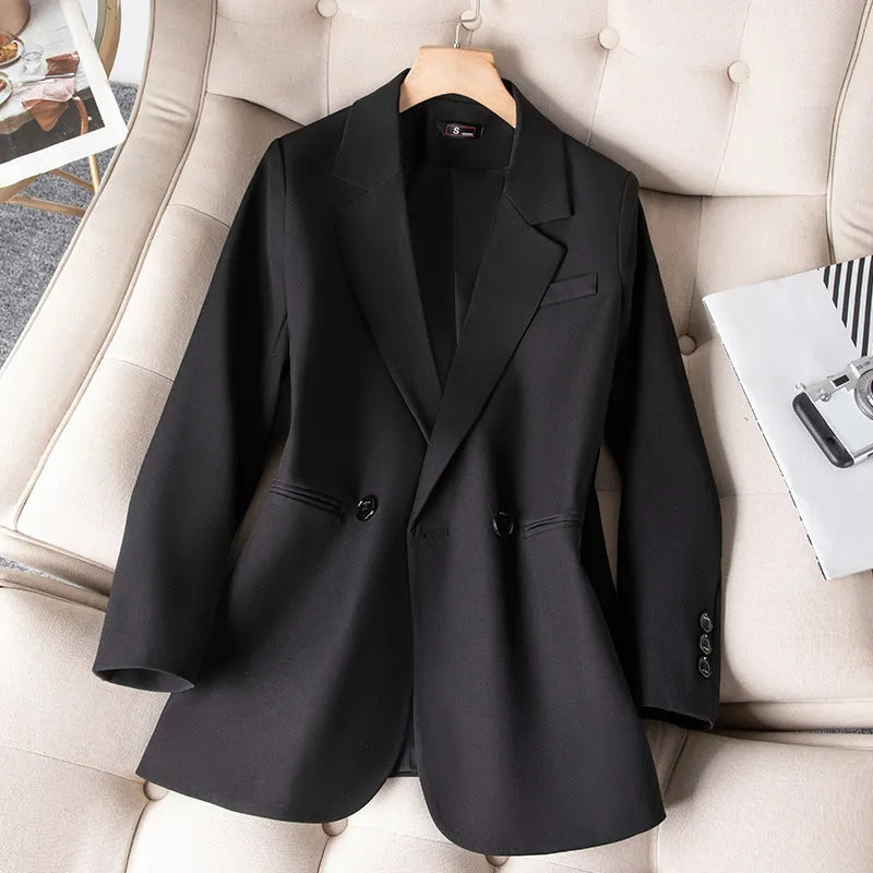 女性のためのフォーマルなブレザー,新しいピンクの黒の女性の長 - Women Formal Wear Winter のレビューと価格